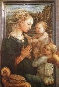 Fra Filippo Lippi Madonna and Child with Two Angels USA oil painting artist